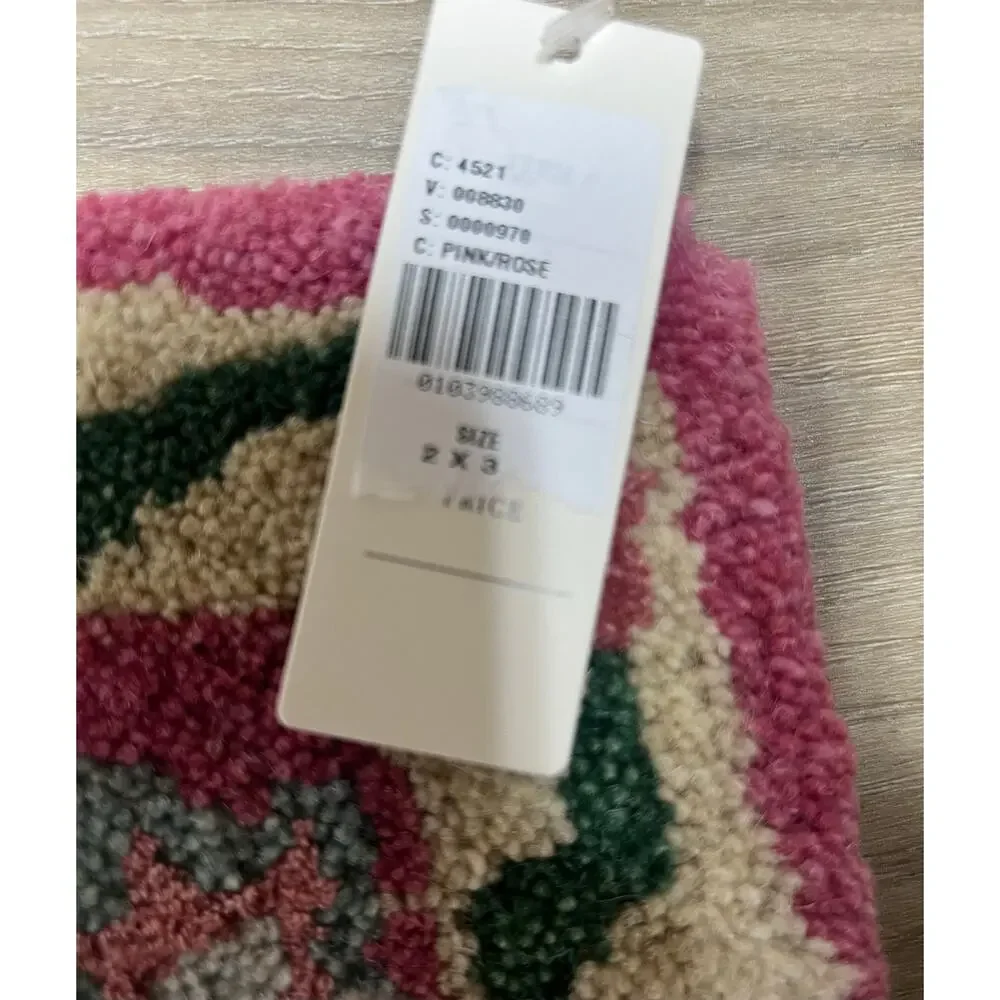 Anthropologie Parcie Hand Tufted Wool Blend Leopards Rug, 2x3
